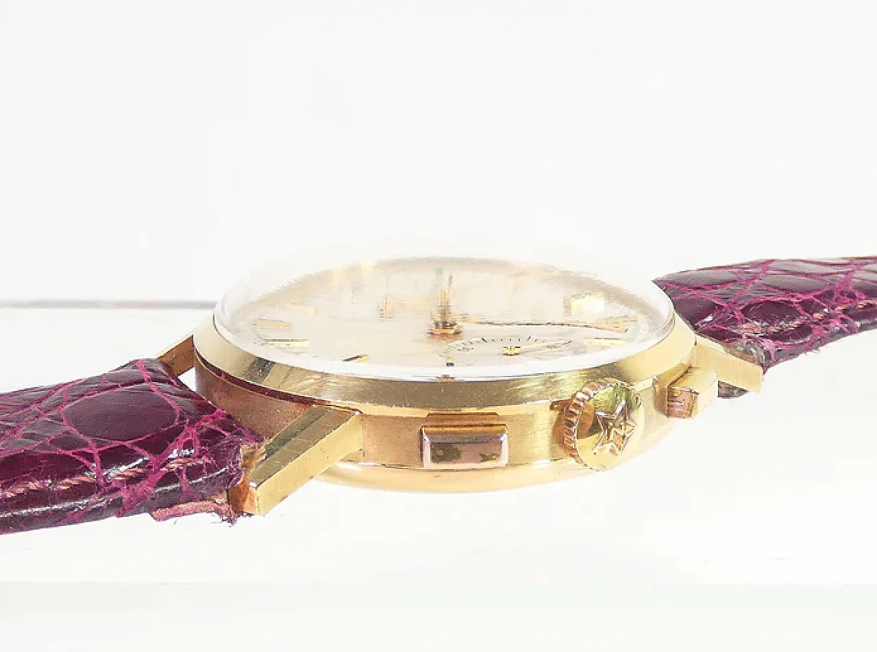 Orologio 14 DP in oro 18k e pelle di Zenith, anni '50 7