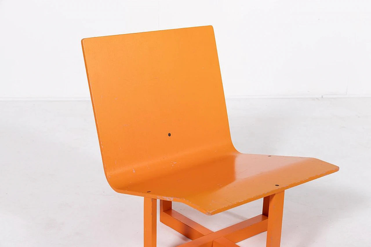 Plywood lounge chair with coffee table by Chr. Rasmussen, 1970s 9