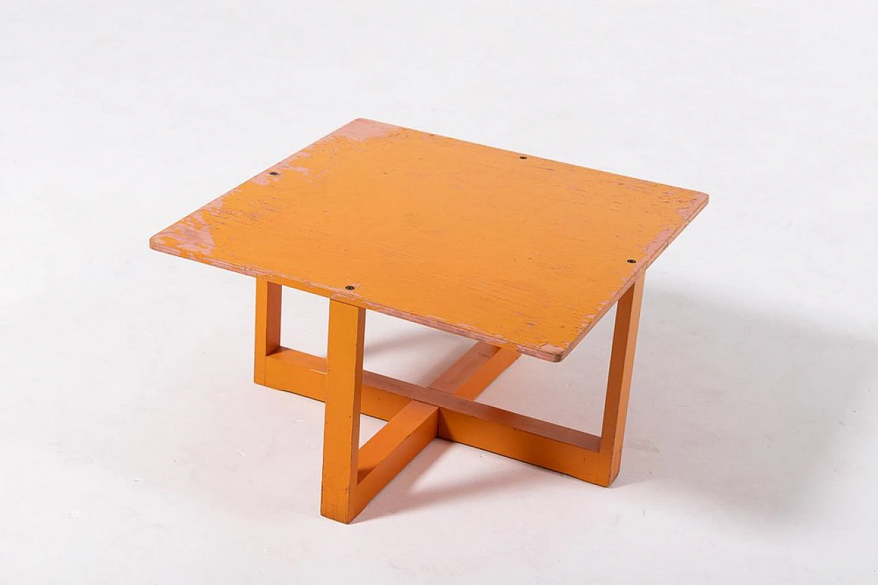 Plywood lounge chair with coffee table by Chr. Rasmussen, 1970s 10