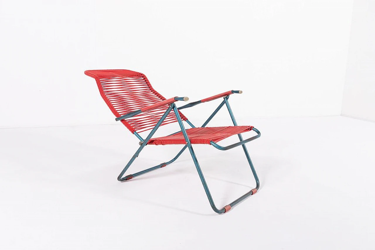 Foldable Spaghetti deck chair by Roberto Gatti, 1960s 1