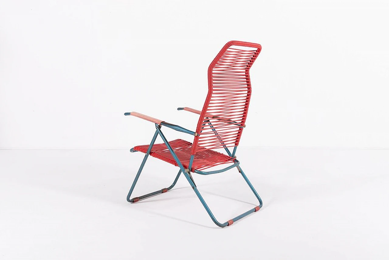 Foldable Spaghetti deck chair by Roberto Gatti, 1960s 4