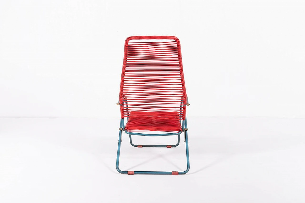 Foldable Spaghetti deck chair by Roberto Gatti, 1960s 5