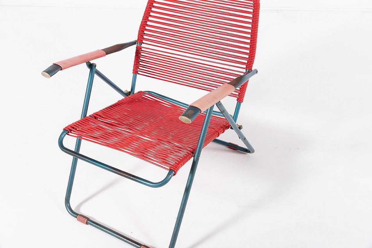Foldable Spaghetti deck chair by Roberto Gatti, 1960s 7