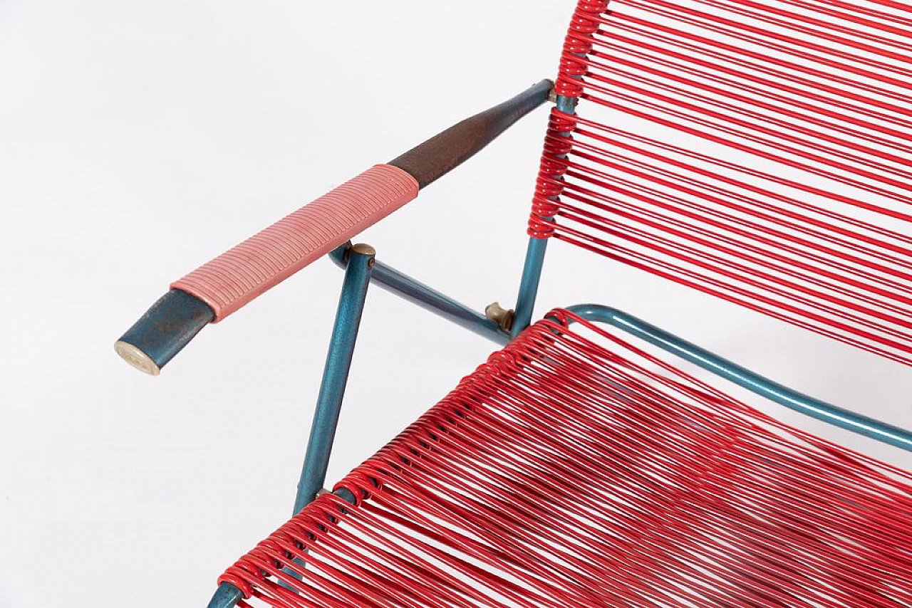 Foldable Spaghetti deck chair by Roberto Gatti, 1960s 10