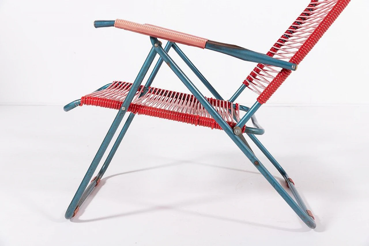 Foldable Spaghetti deck chair by Roberto Gatti, 1960s 11