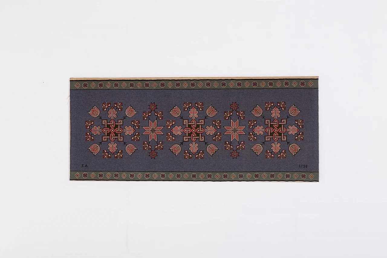 Swedish ethnic wall decoration in fabric, 1930s 1