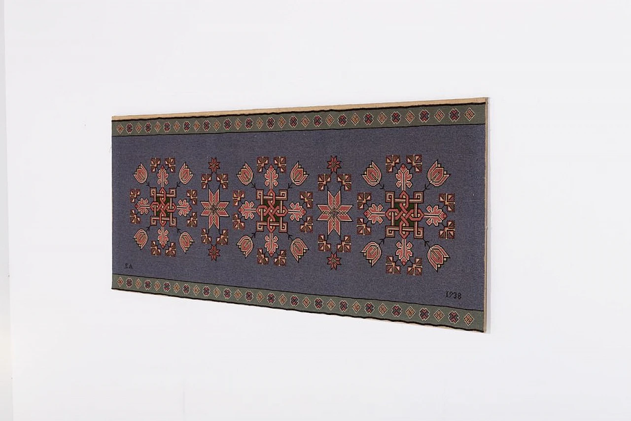 Swedish ethnic wall decoration in fabric, 1930s 6