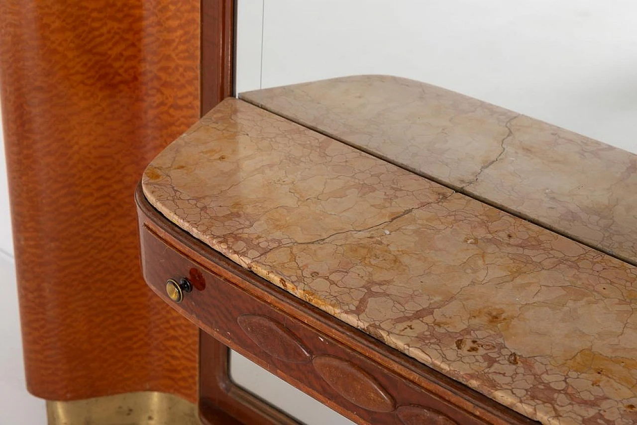 Dressing table in veneer wood from Guglielmo Ulrich, 1950s 7