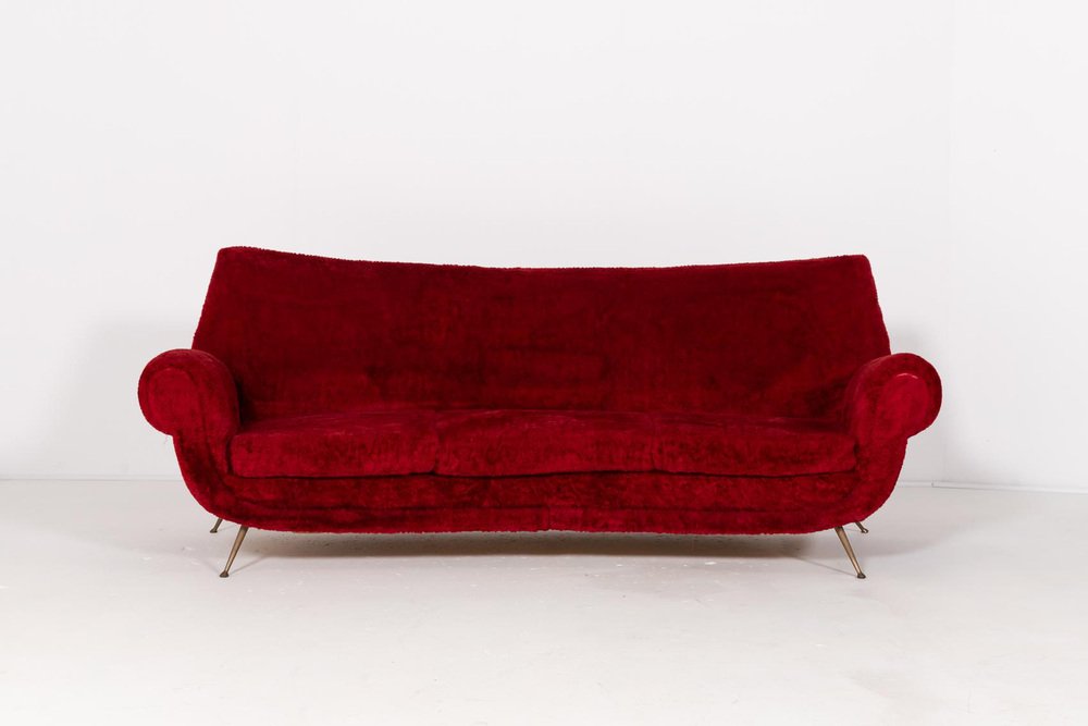 Divano curvo di Gigi Radice per Minotti, anni '60 intOndo