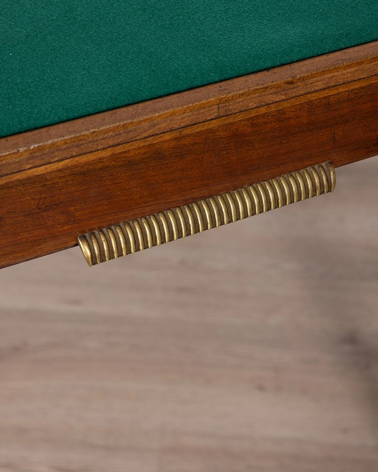 Wood and gilded brass gaming table, 1940s 4