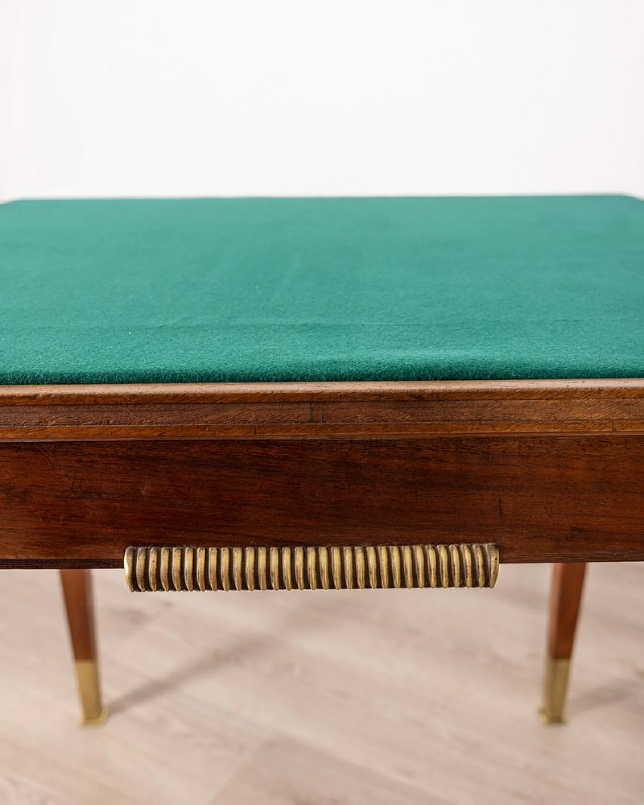 Wood and gilded brass gaming table, 1940s 7