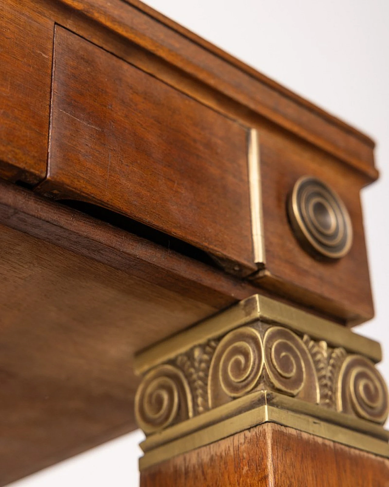 Wood and gilded brass gaming table, 1940s 10