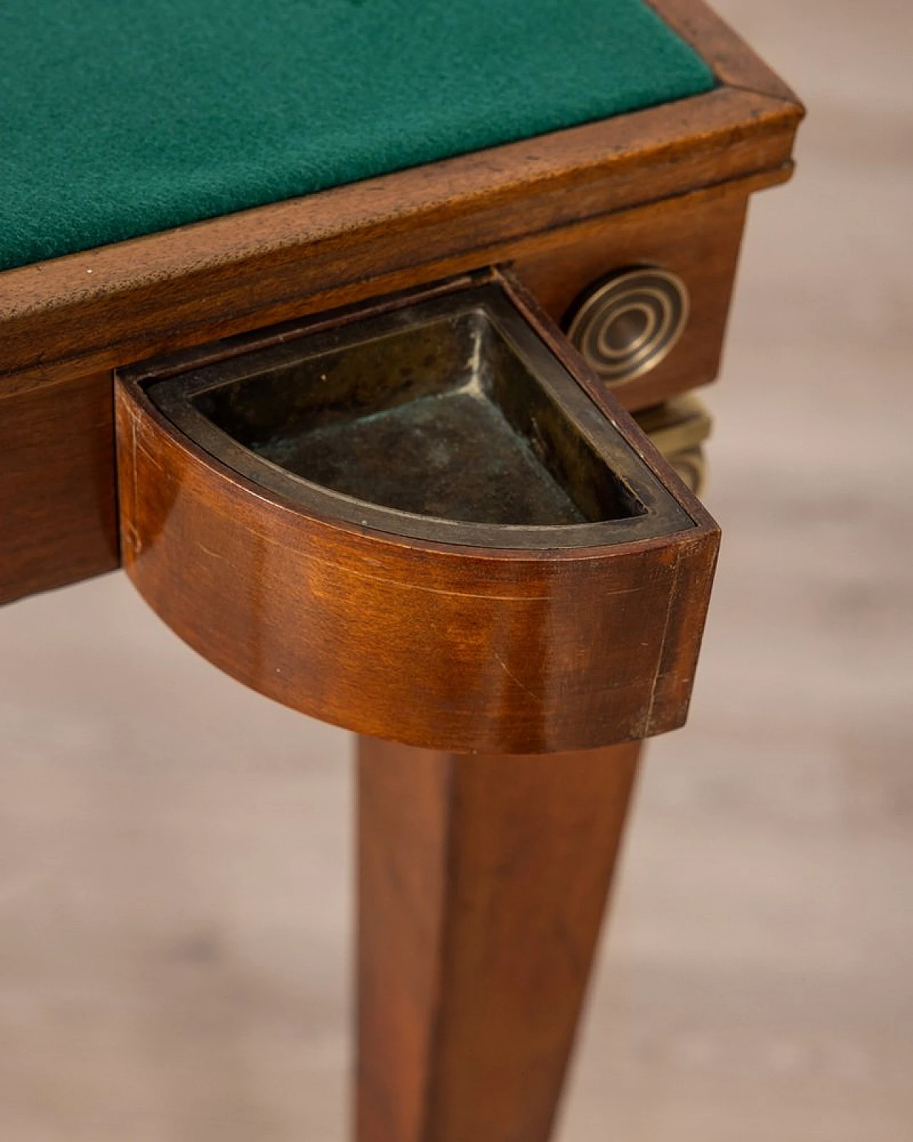 Wood and gilded brass gaming table, 1940s 12