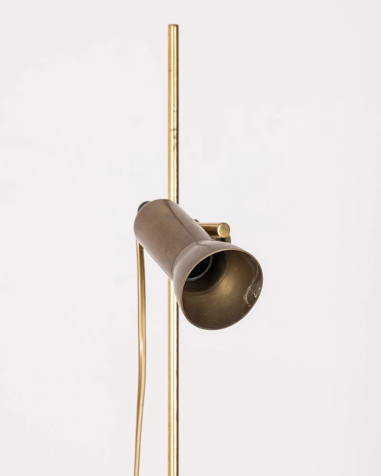 Floor lamp with adjustable light in golden brass, 1960s 2