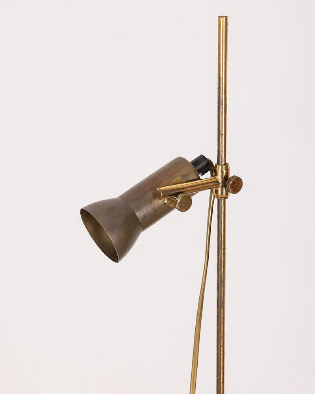 Floor lamp with adjustable light in golden brass, 1960s 3