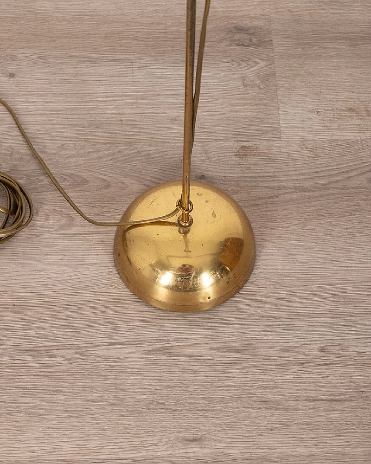 Floor lamp with adjustable light in golden brass, 1960s 5