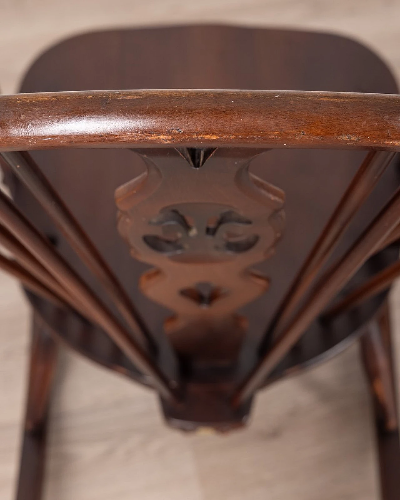 Sedia a dondolo in legno 316 di Lucian Ercolani per Ercol, anni '50 8