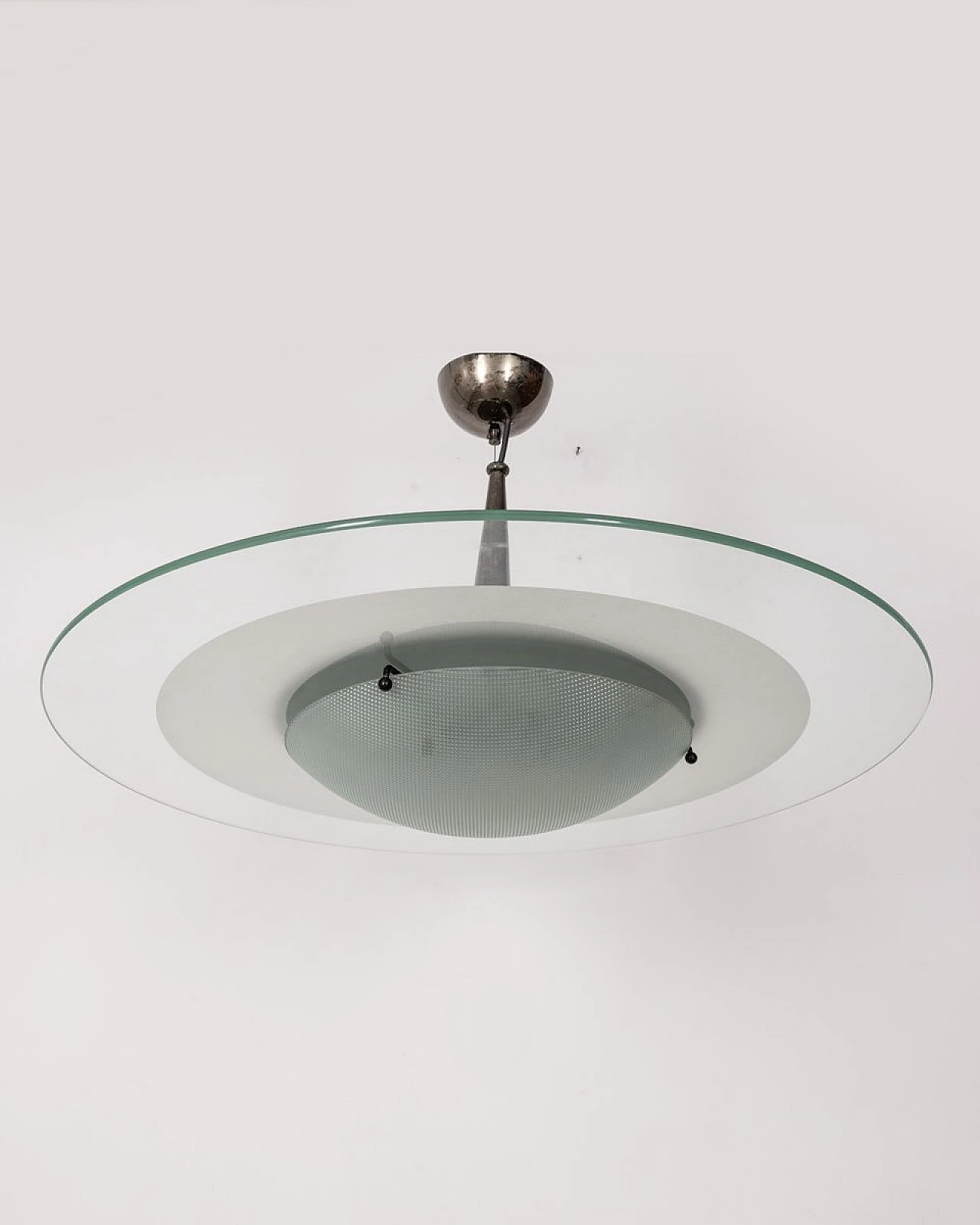 Glass and crystal pendant lamp, 1960s 2