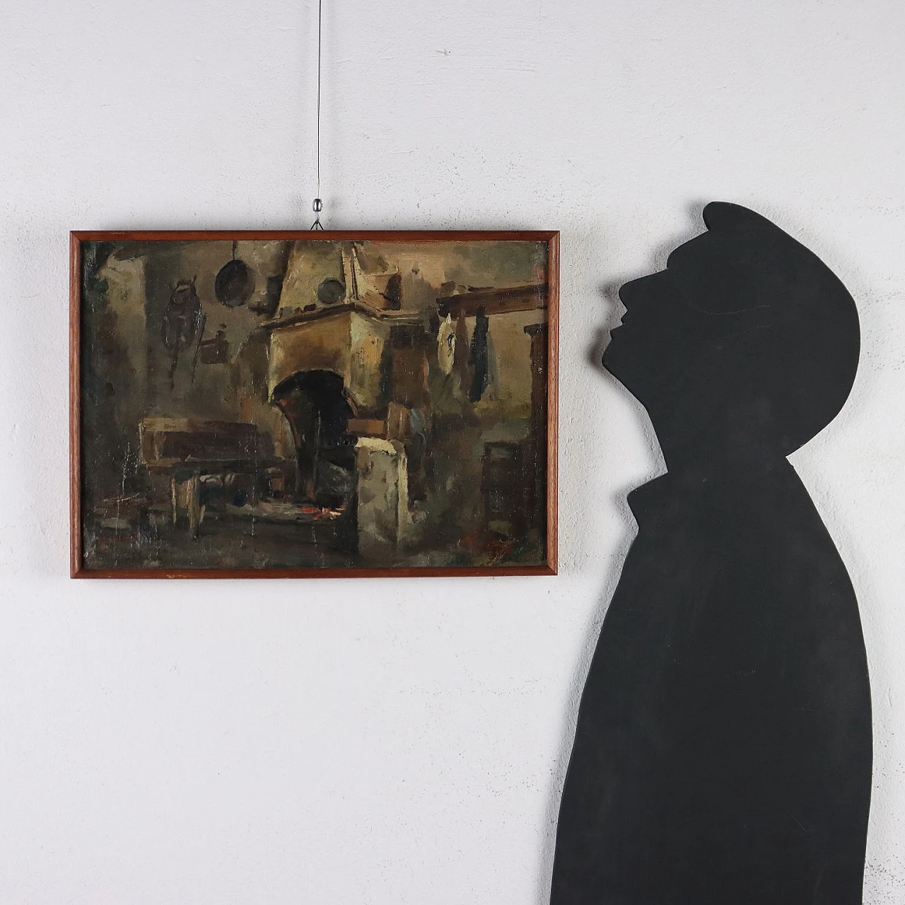 Giuseppe Solenghi, The cuisine of the smuggler, oil on cardboard 2