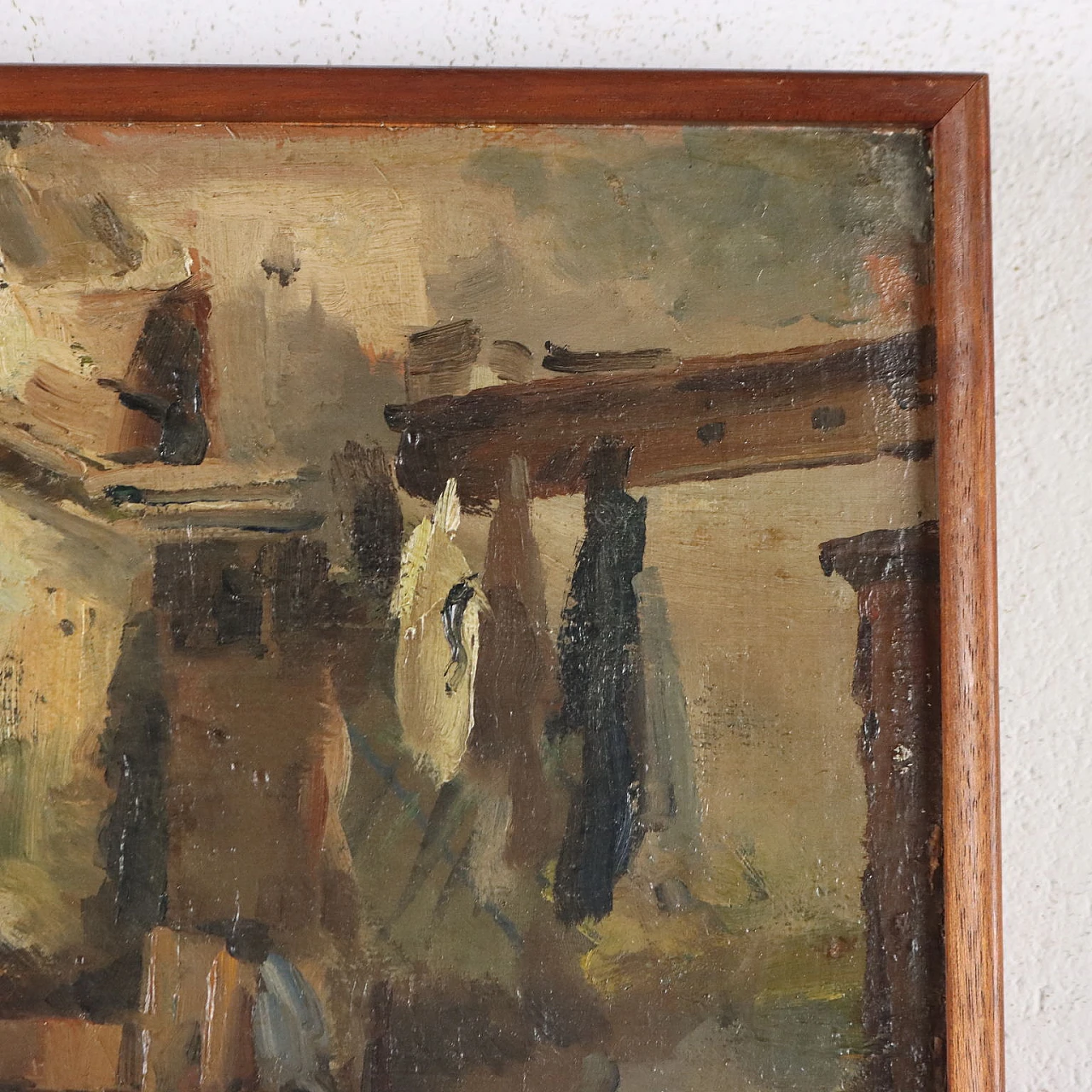 Giuseppe Solenghi, The cuisine of the smuggler, oil on cardboard 6