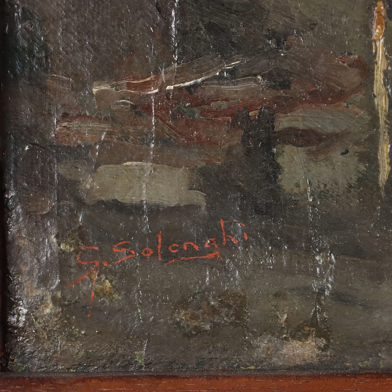 Giuseppe Solenghi, The cuisine of the smuggler, oil on cardboard 7