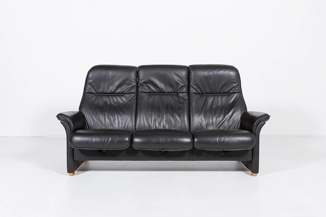 Divano relax in pelle e legno di Bd Furniture, fine '900 1