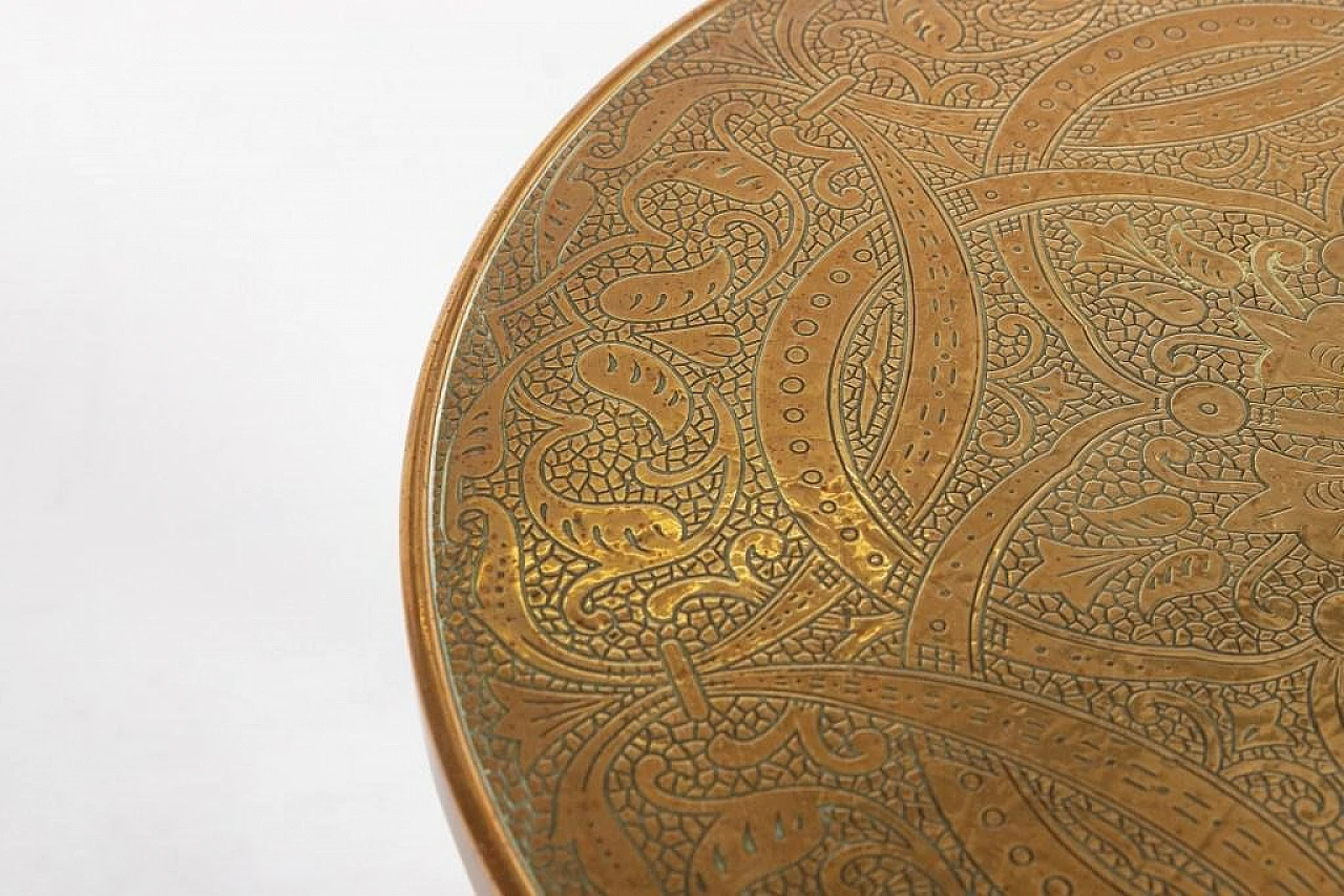 Mid-Century side table with brass top, 1960s 4