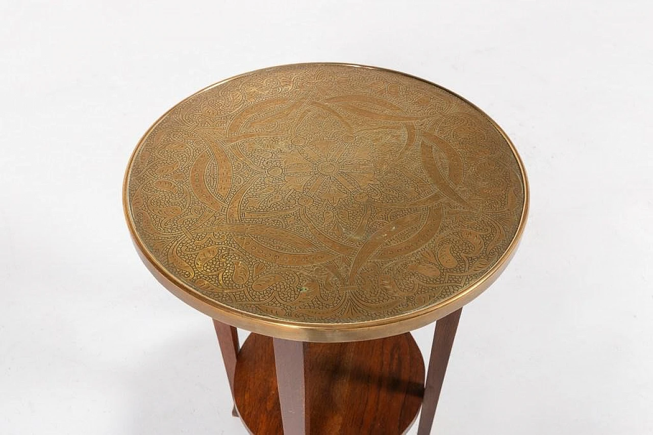 Mid-Century side table with brass top, 1960s 5
