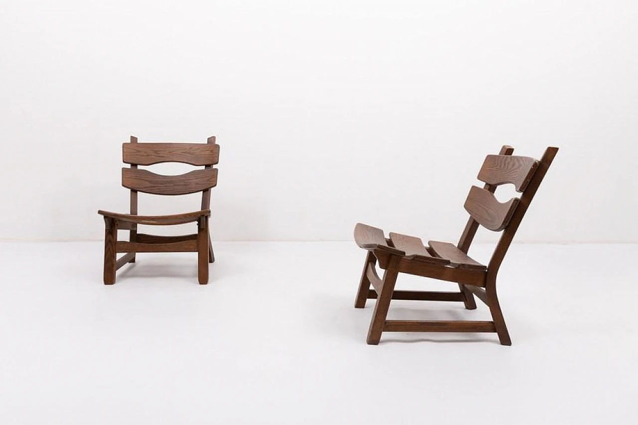 4 Chairs with a table in oak by Dittmann & Co. for Awa, 1970s 4