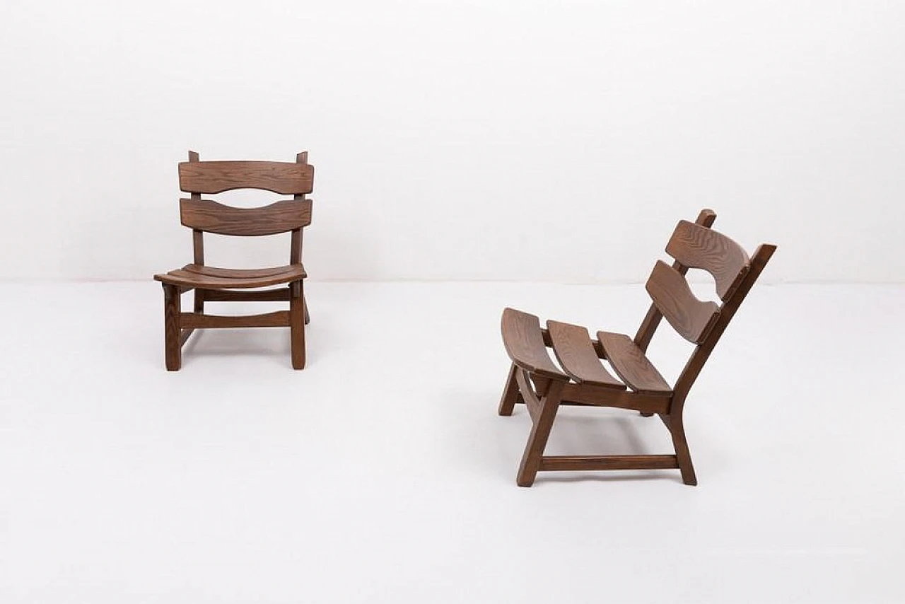 4 Chairs with a table in oak by Dittmann & Co. for Awa, 1970s 5