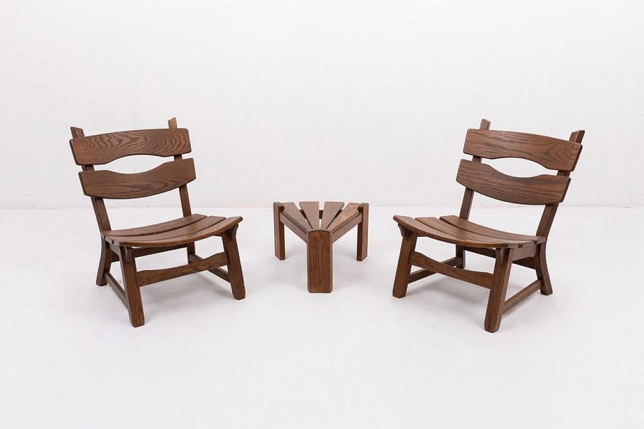 4 Chairs with a table in oak by Dittmann & Co. for Awa, 1970s 13