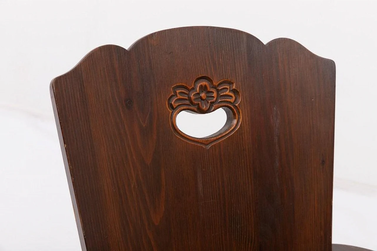 Sedia a dondolo Scandinava Mid-Century 9