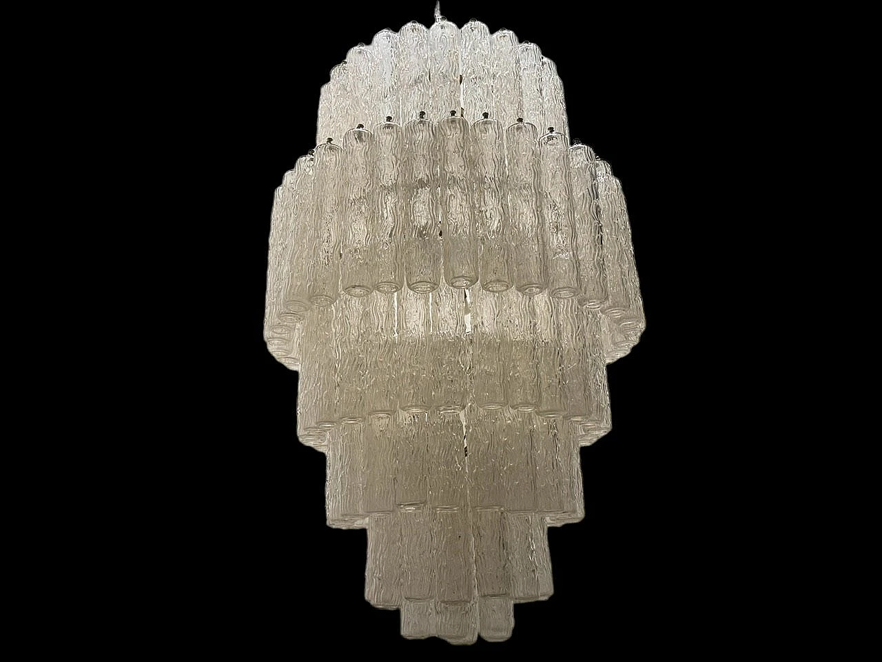 Lampadario a tubi in vetro di Murano di Paolo Venini, anni '60 6