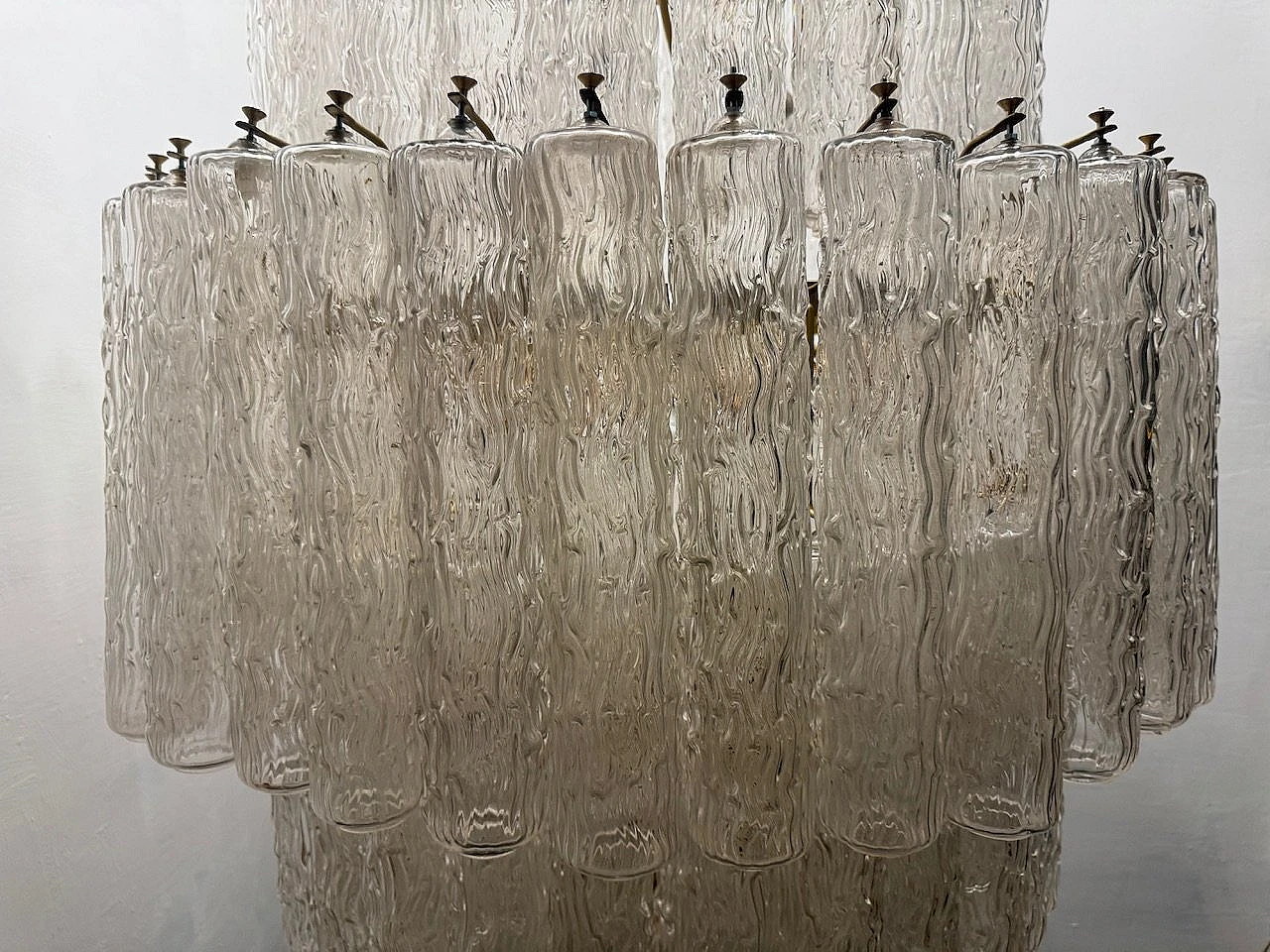 Lampadario a tubi in vetro di Murano di Paolo Venini, anni '60 9