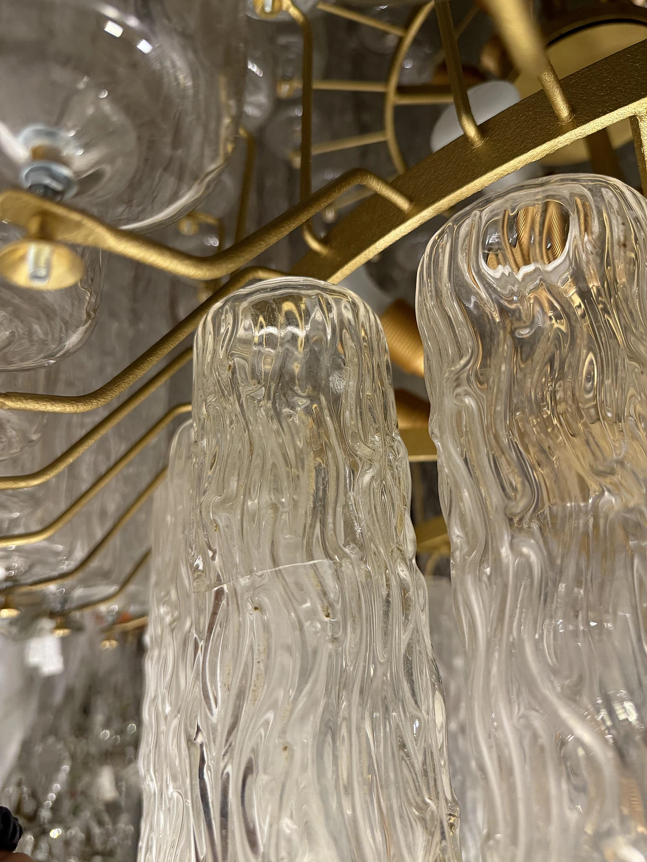 Lampadario a tubi in vetro di Murano di Paolo Venini, anni '60 13