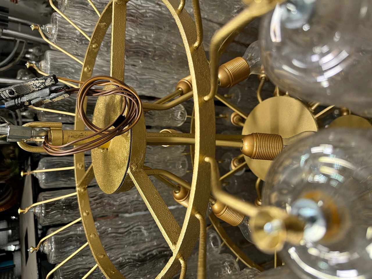 Lampadario a tubi in vetro di Murano di Paolo Venini, anni '60 14