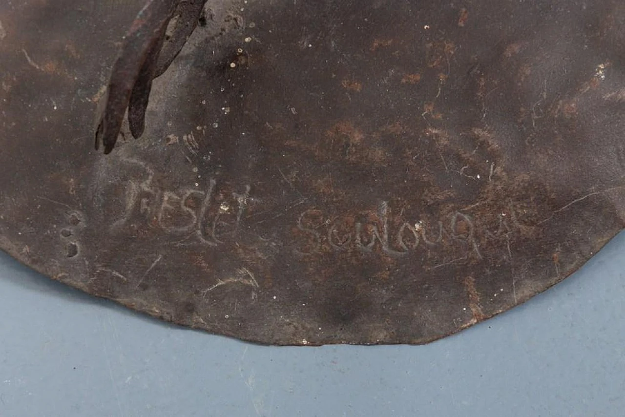 Lampada Palma in metallo battuto di Atelier Marolles, fine '900 7