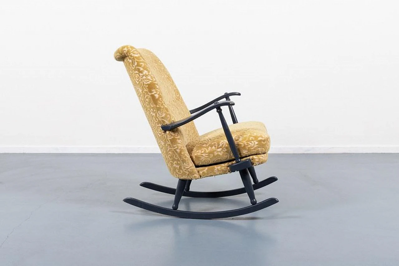 Sedia a dondolo scandinava Mid-Century,  anni '50 2