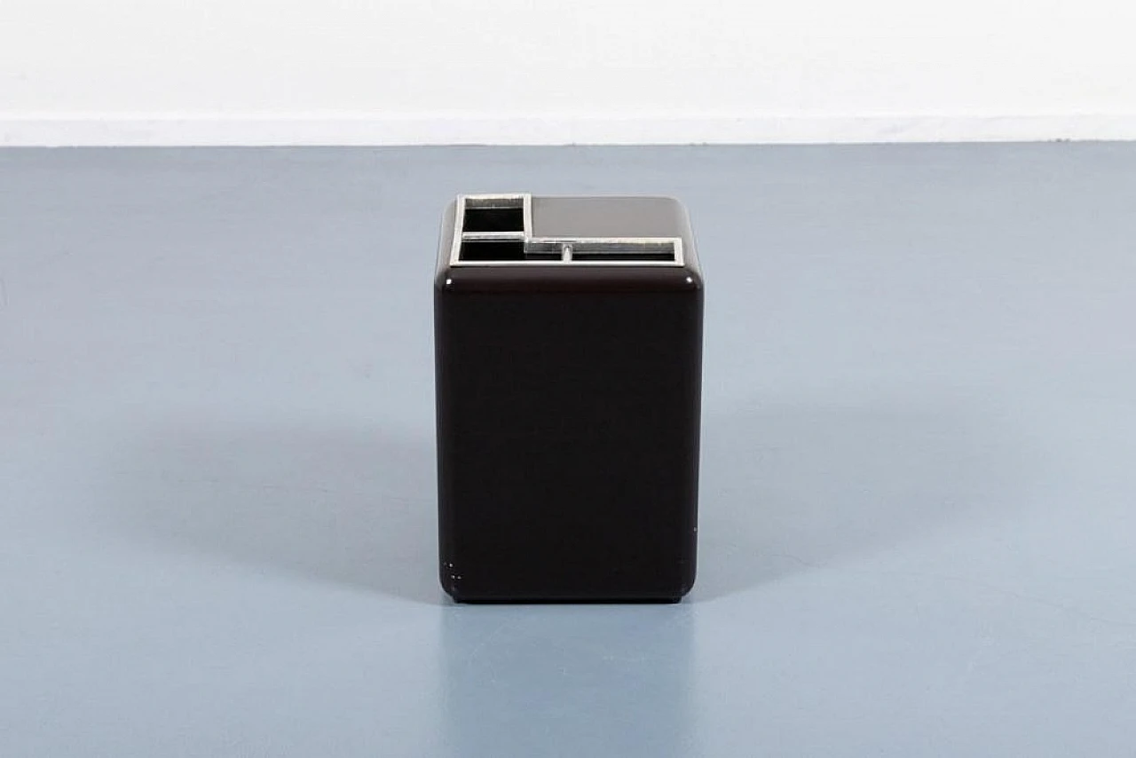 Portaombrelli in plastica marrone, anni '70 4