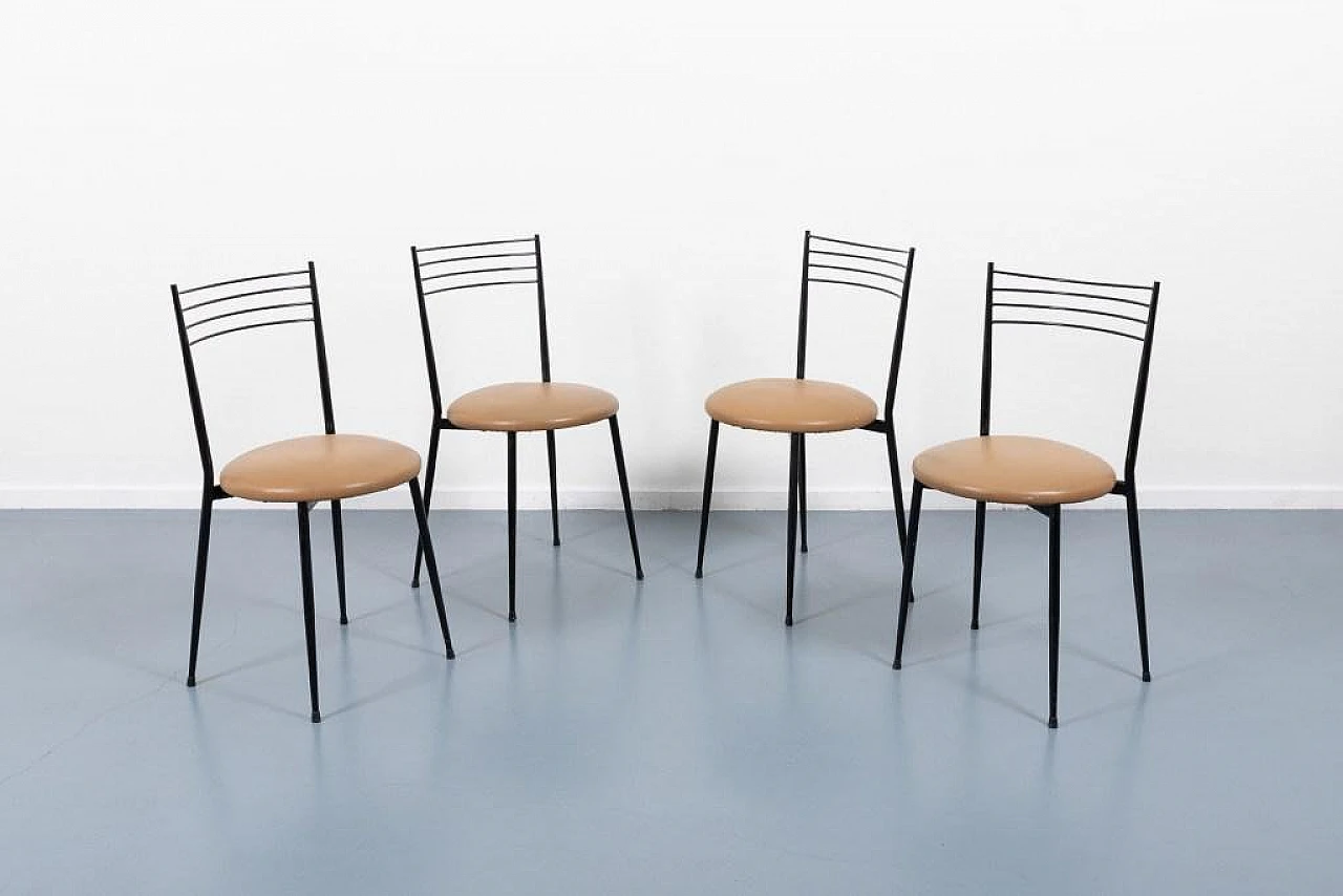 4 vintage Italian bistro chairs, 1970s 1