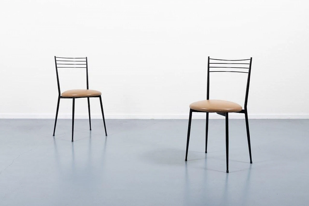 4 vintage Italian bistro chairs, 1970s 3