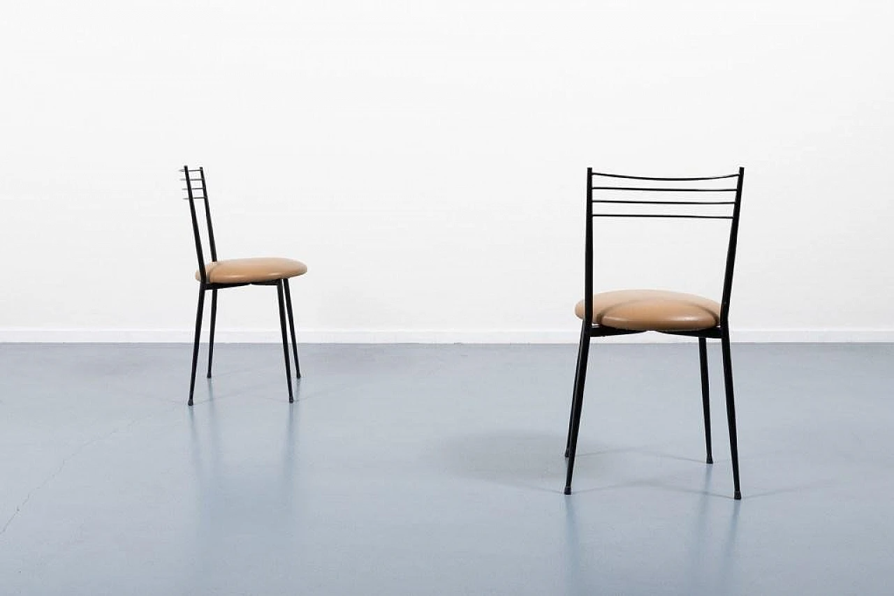 4 vintage Italian bistro chairs, 1970s 6
