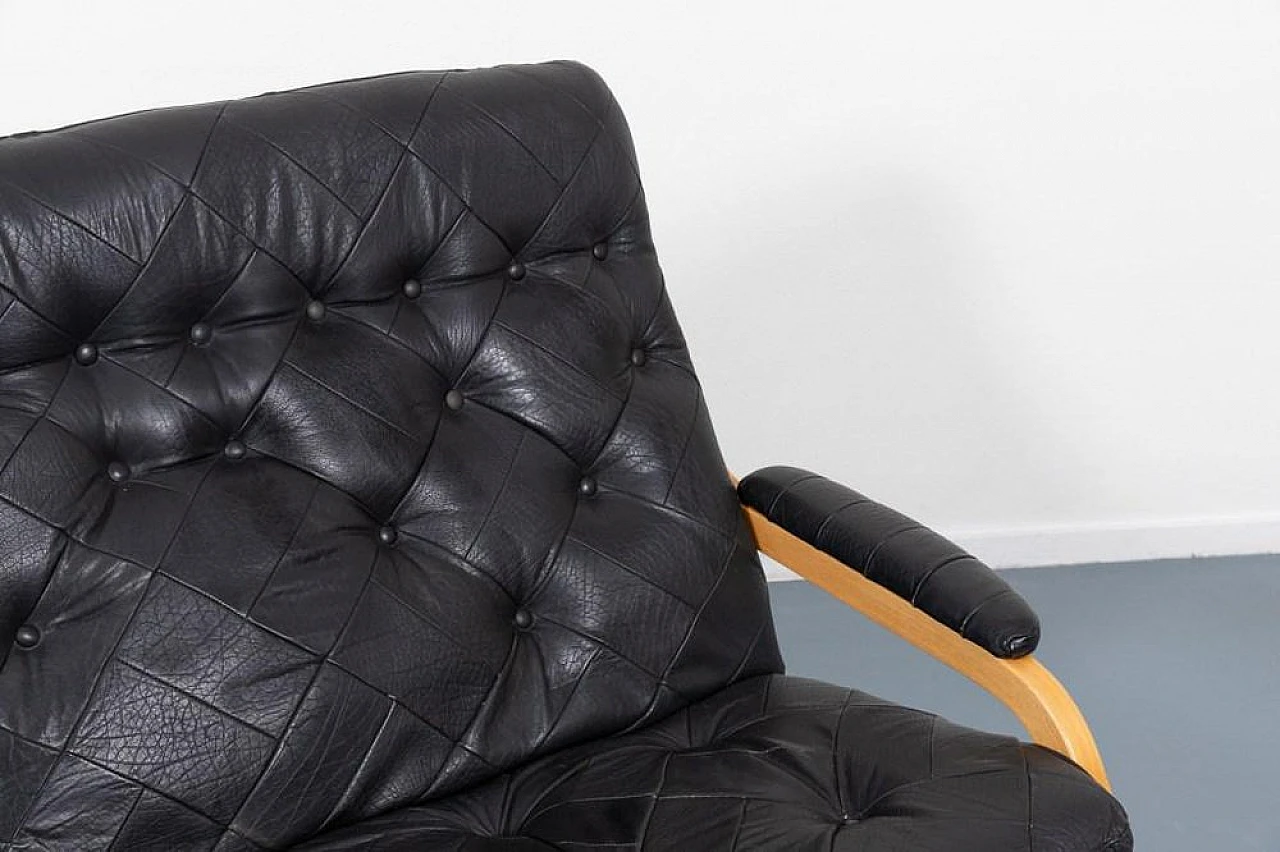 Danish Modern Sculptural Patchwork Leather Sofa, 1970s 4