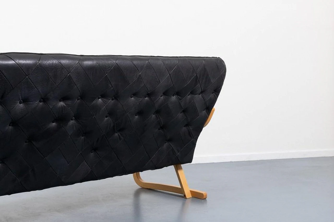 Danish Modern Sculptural Patchwork Leather Sofa, 1970s 7