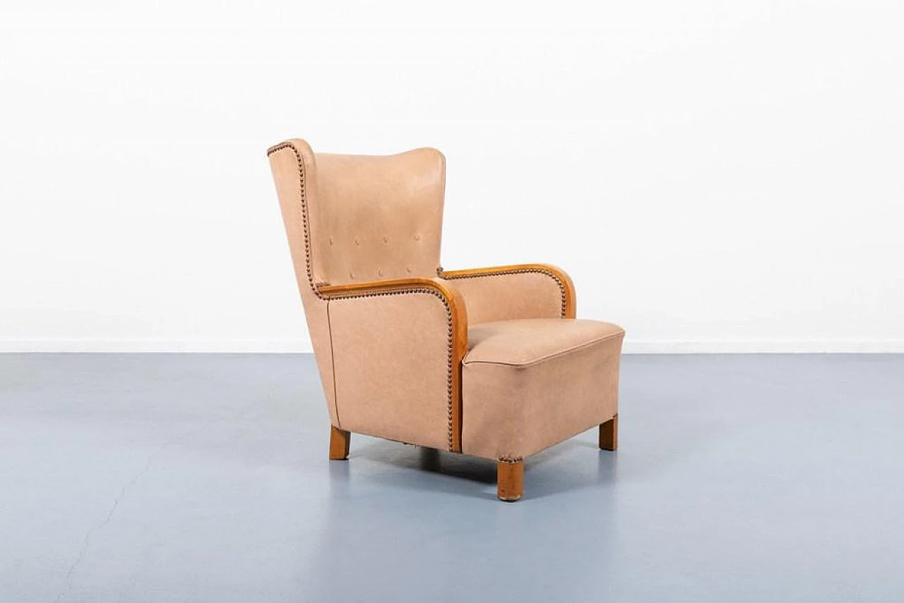 Mid-Century Modern Scandinavian Lounge Armchair, Sweden, 1950s 1