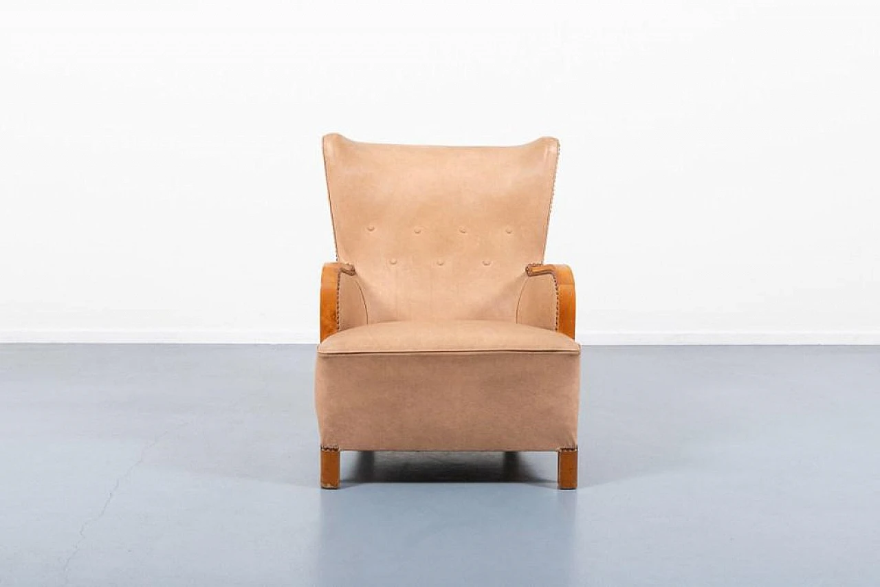 Mid-Century Modern Scandinavian Lounge Armchair, Sweden, 1950s 2