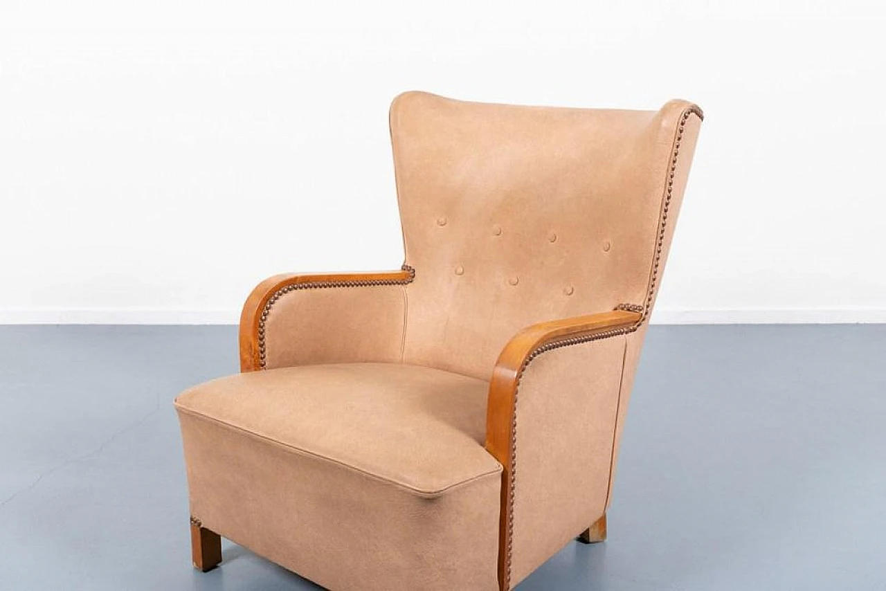 Mid-Century Modern Scandinavian Lounge Armchair, Sweden, 1950s 9