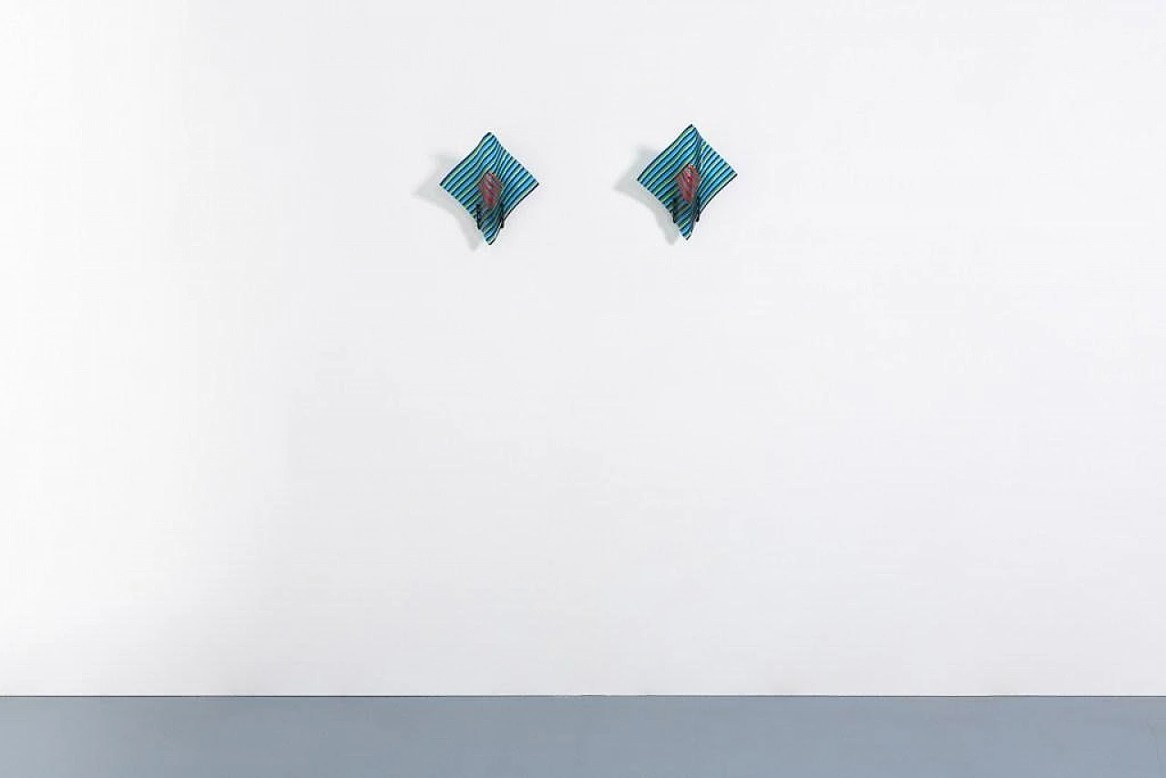Pair of Murano glass wall sconces by Studio Italia, 1980s 2