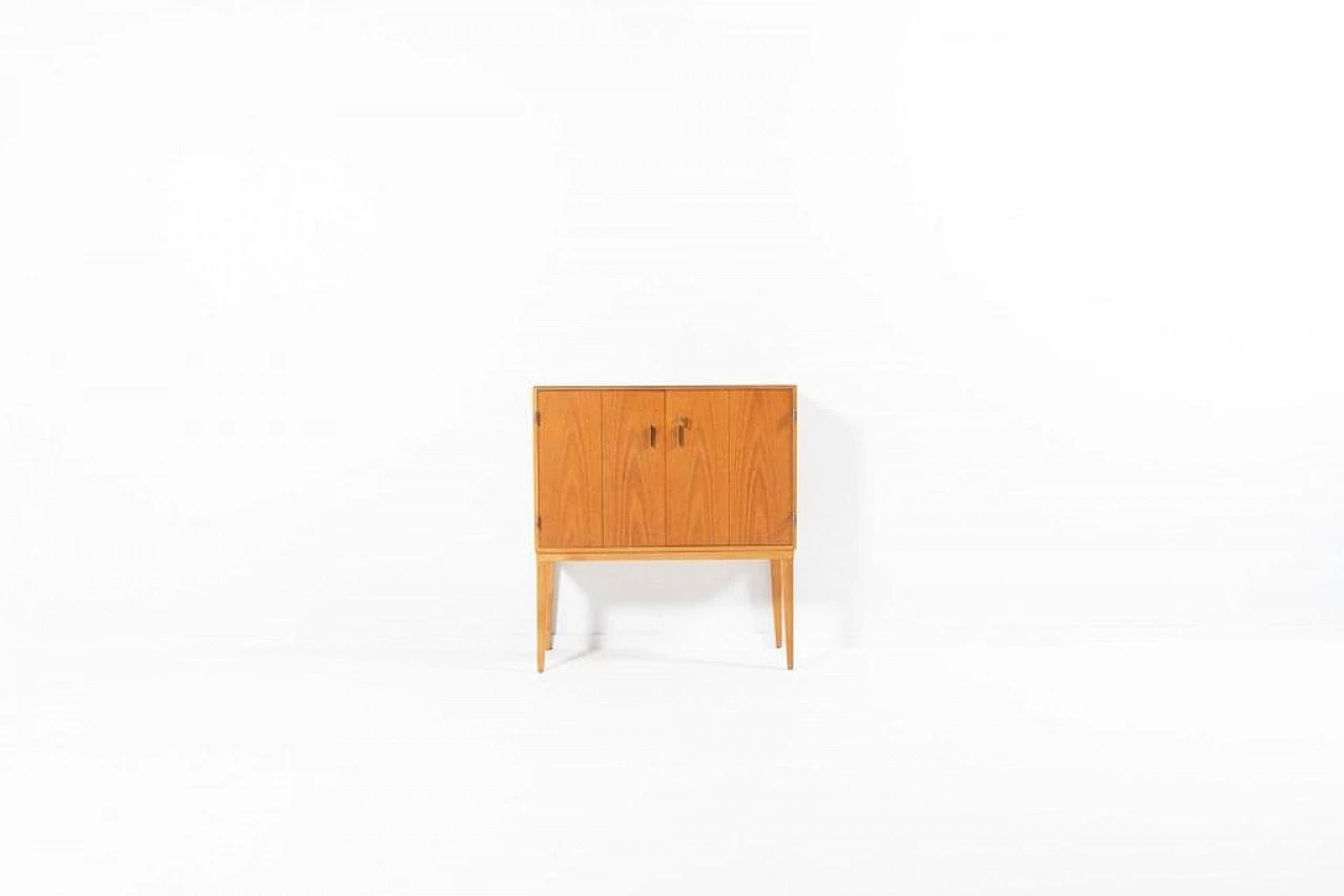 Vintage Danish Teak Veneer Storage Cabinet, 1960s 1
