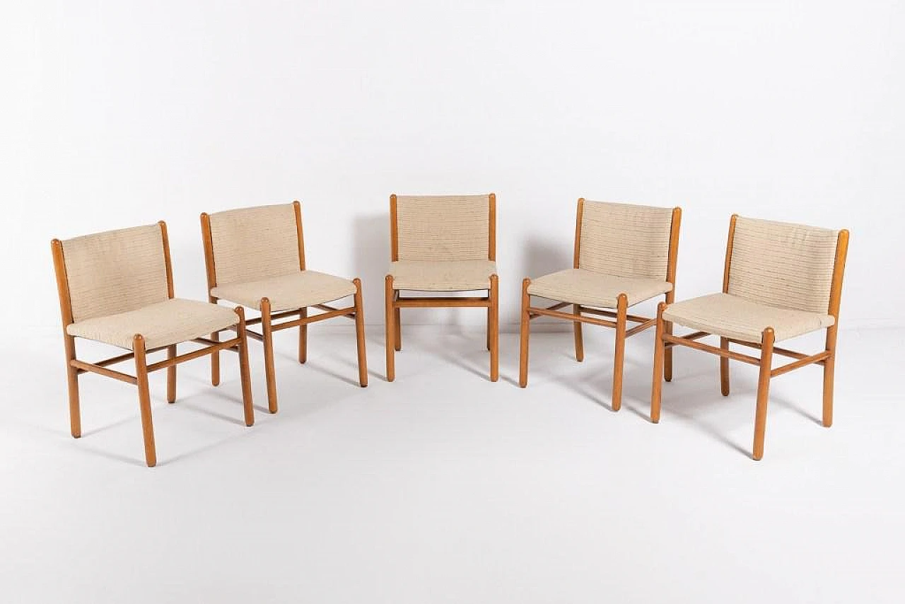 Italian Nuela Chairs by Gianfranco Frattini for Lema SPA, Italy, 1970s, Set of 5 1